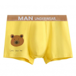 Meeste poksijad elastsed keskmise v&ouml;&ouml;koha kiri Multikas karutr&uuml;kk Pehme hingav U kumer kiiresti kuivav niiskust imav Kindel &otilde;mblus Meeste alusp&uuml;ksid aluspesu 3XL kollane