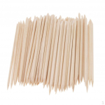 100 Pieces Disposable Wooden 4.33 x 0.15 inch Manicure Toenail Sticks Cuticle Pushers Remover Tool