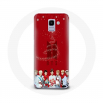 &Uuml;mbris Samsung Galaxy A6 2018 BTS Bangtan Boysi punase taustaga j&otilde;ulukingiks 2023