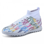 Meeste Jalgpallisaapad Pikad naelad K&otilde;rge pahkluu Jalgpallijalatsid TF V&auml;lismuru Klambrid Jalgpallisaapad Treening Jalgpallijalatsid 33 oranž