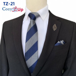 Meeste lillede kaheosaline lipsukomplekt triip Lips &Auml;rimood taskur&auml;tik Paisley ruuduline kaelaside