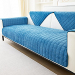 &Uuml;hev&auml;rviline libisemiskindel diivani kate Paks pehme pl&uuml;&uuml;s diivanipadja r&auml;tik elutoa m&ouml;&ouml;bli jaoks Decor Slipcovers diivanikatted 110x180cm sinine
