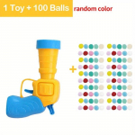 Kassi treenimine Paluspalliga tulistamisp&uuml;stol vaikne m&auml;nguasi, interaktiivne iseseisev m&auml;nguasi, mikro elastne, staatiline kleepuv karusnaha komplekt, v&auml;rv juhuslik 100pcs kollane