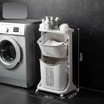 Eemaldatav plastist pesukorv Mitmeotstarbeline p&otilde;randal seisev panipaik vannitoa jaoks Magamistoa Pesuruum &Uuml;hiselamu pesukorraldus ja hoiustamine