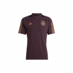 Adidas Saksamaa Team Tiro 23 Logo Patch meeste l&uuml;hikeste varrukatega jalgpallis&auml;rk Burgundiapunane HF3990 S