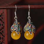 BLINGBAY Naiste k&otilde;rvar&otilde;ngad Retro etnilise stiiliga ahhaatk&otilde;rvar&otilde;ngad naiste pika tutiga temperamendiga kassisilm k&otilde;rvar&otilde;ngad iidse stiiliga lihtsad k&otilde;rvar&otilde;ngad