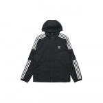 Adidas Originals Trefoil Kolme triibuga l&otilde;dvend kapuutsiga jakk, S&uuml;gisene v&auml;ljaanne Meeste &uuml;ler&otilde;ivad Must GN3475 S