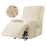 Stretch Velvet Plush lamamistooli kate Lazy Boy tooli kate lamamistool, &uuml;hekohaline diivan Diivan Slipcover tugitooli katted 4 eraldi white