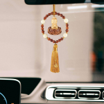 Buddha kuju auto ripats rippuv ornament Auto interj&ouml;&ouml;r rippuv dekoratiivne universaalne kingitus tagantvaade green tassel