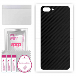 apgo Protective Skin Sticker for the back compatible with Realme C1 (2019), Wrap Film, Foil, Vinyl - Pattern Carbon Black