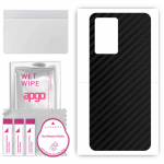 apgo Protective Skin Sticker for the back compatible with Realme GT Neo3, Wrap Film, Foil, Vinyl - Pattern Carbon Black