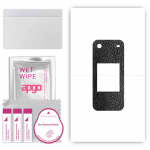 apgo Protective Skin Sticker for the back compatible with Nokia 2780 Flip, Wrap Film, Foil, Vinyl - Pattern Black Leather