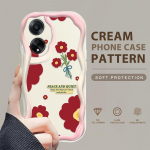 Armas koomiksimustriga kreemjas tekstuuriga korpus, lainelise servaga pehme silikoonkaanega telefoni&uuml;mbris OPPO Reno Realme jaoks OPPO A15 valge