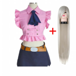 Anime t&auml;iskasvanud t&uuml;druku cosplay kost&uuml;&uuml;m Seitse Elizabeth Liones Surmapatu Cosplay Suver&otilde;ivad V&ouml;&ouml; Liblikas L-(Costume+Wig)