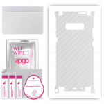 apgo Protective Skin Sticker for the back+sides compatible with Samsung Galaxy Note 8, Full Wrap Film, Foil, Vinyl - Pattern Transparent Carbon