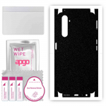 apgo Protective Skin Sticker for the back+sides compatible with Realme 6 Pro, Full Wrap Film, Foil, Vinyl - Pattern Matte Black