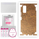 apgo Protective Skin Sticker for the back+sides compatible with Vivo iQOO U1x, Full Wrap Film, Foil, Vinyl - Pattern Rusty Copper