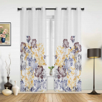Akvarell Lill v&otilde;ilill Aknakardinad elutuppa Magamistoa kardin Moodne k&ouml;&ouml;gikardinad kardinad kardinad 135W x 60H(cm) x1