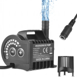 Sukelatav 12 V veepump 8 taset reguleeritav 0-700 l/h v&auml;ike purskkaevupump 0-9,8 jala t&otilde;stega, QR70H must