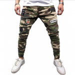 Meeste mood Joggers Teksad Personality Slim Trend Teksad P&uuml;ksid Cargo Meeste P&uuml;ksid S kamuflaaž