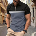 Cozy Up Meeste kootud polos&auml;rgid Veerand lukuga s&auml;rgid Casual Stripe Summer Kerge l&uuml;hikeste varrukatega golfi kaelusega s&auml;rk S roosa