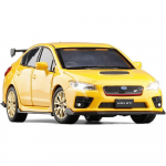 1/32-m&otilde;&otilde;tkavaline Subaru WRX STI mudelauto heli ja valgusega, tagasit&otilde;mmatav sulamist survevalatud s&otilde;idukikollektsiooni kingitus lastele 1/32-Size:14.6*5.7*4.6cm kollane