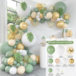 Avokaadoroheline kuldne &otilde;hupall Garland Arch Kit Pulma s&uuml;nnip&auml;evapeo Lastele Baby Shower Decor 1. S&uuml;nnip&auml;eva Konfettid Letax &Otilde;hupallid