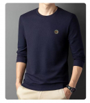 Vahvliga dressipluus S&uuml;gis meeste uus mood trend Crewneck pikkade varrukatega T-s&auml;rk Meeste aluss&auml;rk M