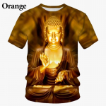Suvine Meeste T-s&auml;rk 3D-printeriga Eligious Shakya Muni Buddha Face T-s&auml;rk Buddhism Fashion Casual &Uuml;markaelusega l&uuml;hikeste varrukatega T-s&auml;rk 4XL