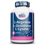 Haya Labs L-arginiin/L-ornitiin/L-l&uuml;siin &ndash; 100 kapslit