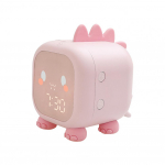 Armas dinosauruse kujuga LED-kella temperatuurin&auml;idiku l&uuml;liti unetreening Lastele &auml;ratuskell digitaalse h&auml;&auml;ljuhtimisega t&ouml;&ouml;lauale roosa