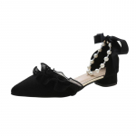 Prantsuse terava varbaplokiga kontsa varbaga sandaalid naiste kevadise temperamendiga p&auml;rlmutrist v&auml;ljal&otilde;igatud kontsadega 35