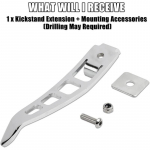 Mootorratta kroomitud must statiivi pikenduskomplekt Harley Dyna 1993-2017 jaoks