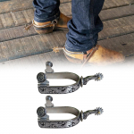 2x Horse Spurs Riding Antiikses stiilis roostevabast terasest Western Cowboy saapad
