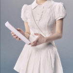 Coquette Y2k Kawaii valge minikleit magusad t&uuml;drukud preppy stiilis kooli&otilde;pilaste puhvis varrukatega l&uuml;hikesed kleidid 2024 moesuvi S