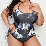 2024. aasta &uuml;hes t&uuml;kis naiste ujumistrikoo, suures suuruses ujumisriided. Solid Push Up rannaujumiskost&uuml;&uuml;m Tummy Control Monokini ujumiskost&uuml;&uuml;m L must