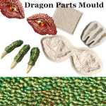 Dragon Parts Hallitusvahendid Laste s&uuml;nnip&auml;evakoogi kaunistamiseks Suhkrupasta lilledele claw