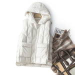 Naiste kerge termiline &otilde;mblusteta varrukateta valge pardi sulejope All Match Chic Vest XXL valge