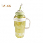 1300 ml veepudel k&auml;epideme kaantega &Otilde;lek&otilde;rred Lekkekindel joogikruus BPA-vaba kuumakindel kaasaskantav veetass spordireisib&uuml;roosse 1300ML lilla