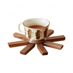 1/3/4/5 tk Kreeka p&auml;hklist puidust naelad koos aluse ja kuumakindlate kuumade padjanditega pottide jaoks. Pannid J&otilde;ulupuu kujuga disainiga alusalused K&ouml;&ouml;gilaua sisekujundus kingitus 1pc