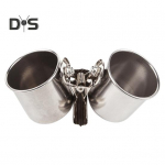 Roostevabast terasest papagoi s&ouml;&ouml;tja klambriga lindude s&ouml;&ouml;dapurgi tass, n&auml;rimisvastane veekauss Lihtne paigaldada linnupuuri toidukarp S