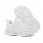 Valged laste nahast vabaajajalatsid poistele, t&uuml;drukutele, &otilde;ues jooksutossud, hingavast v&otilde;rgust, libisemiskindlast lastest koolis k&auml;imise sport 28