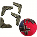 100 tk Antiikmessingist Metallist Raamatu Scrapbooking S&uuml;learvutialbumid Men&uuml;&uuml;d Kaustad Nurgakaitsmed Pronksitoon Riistvara bronze