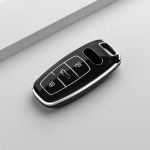 Pehme TPU auto kaugjuhtimispuldi v&otilde;tme&uuml;mbrise katte kaitse&uuml;mbris A3 A4 B9 A6 A7 4K A8 E-tron Q5 Q8 C8 D5 SQ8 autotarvikutele