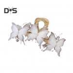 Naiste juuksek&uuml;&uuml;sv&otilde;rk l&otilde;ng liblikad Dekoor L&auml;ikiv kivid juukseklambrid libisemisvastased hambad tagasi pea hai juukseklamber valge