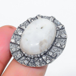 Natural Rainbow Moonstone 925 Sterling Silver Jewelry Ring Size 6.5 y6p13