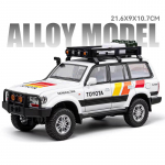 Toyota Land Cruiser LC80 Maasturi Simulatsioon Valumalmist ja M&auml;nguautod Heli ja Valgus Tagasit&otilde;mmatav Auto 1:24 Sulamist Kollektsioonimudel