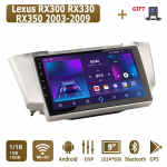 Android Carplay Autoraadio Lexus RX300 RX330 RX350 2003-2009 jaoks Multimeediam&auml;ngija Pea&uuml;ksus Stereo GPS-navigatsioon BT WIFI 2+32GB 1+16GB