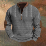 Meeste Retro Casual gradienttr&uuml;kiga kampsun S