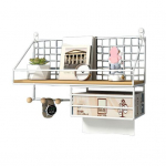 Seinale kinnitatavad ujuvad riiulid hoiurest Roostekindel tugev kandev&otilde;ime Kergesti paigaldatav metallist raamaturiiul B valge